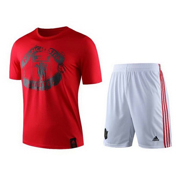 Entrenamiento Manchester United Conjunto Completo 2019-2020 Rojo Blanco